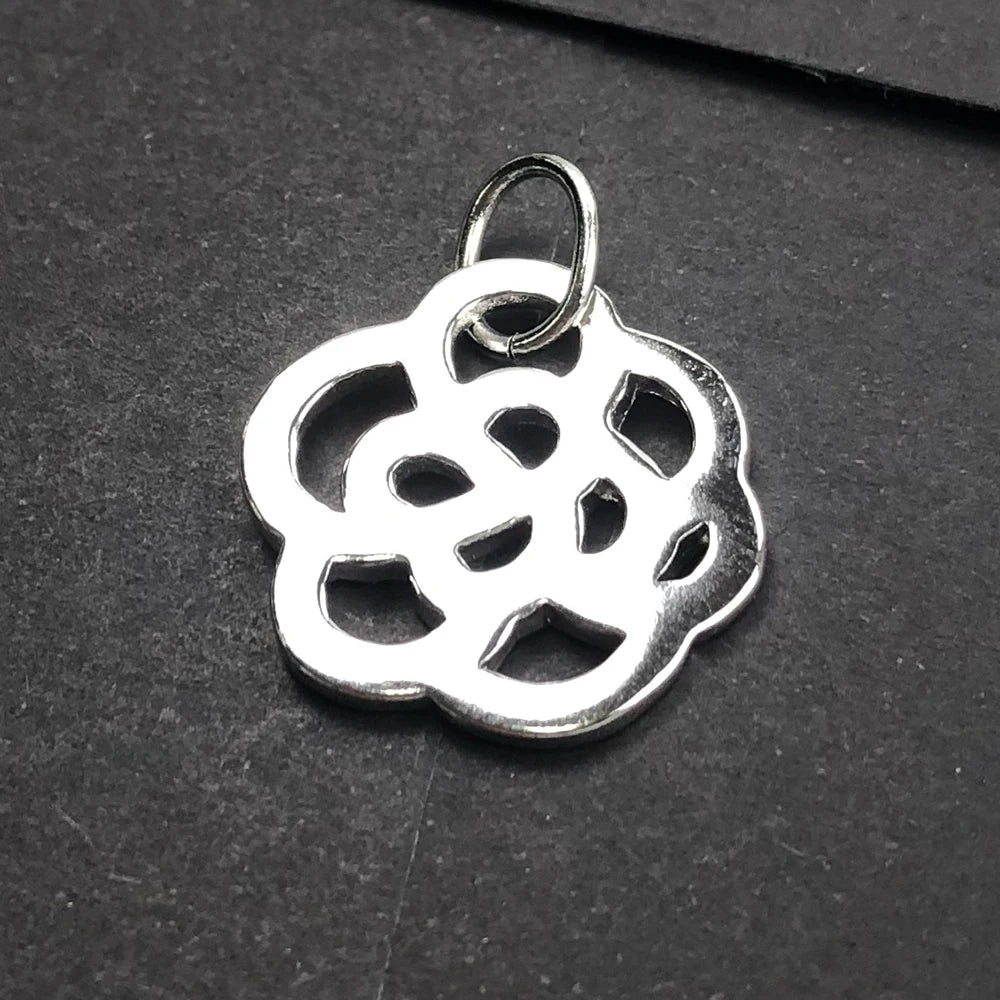 Damen-Charm-Anhänger Rosen Ornament Glamour romantisch aus Sterlingsilber