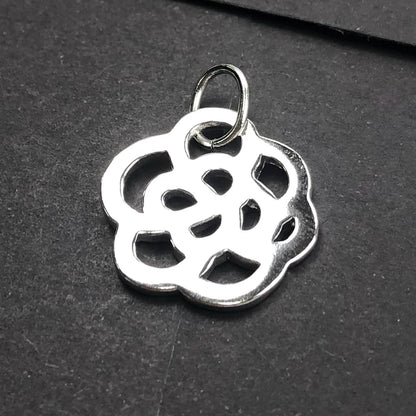 Damen-Charm-Anhänger Rosen Ornament Glamour romantisch aus Sterlingsilber