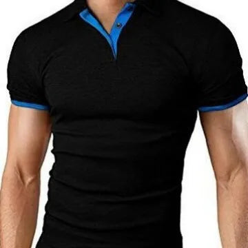 Klassisches Herren-Poloshirt mit amerikanischem Revers, Knopfleiste und langen Ärmeln – ideal für den Herbst