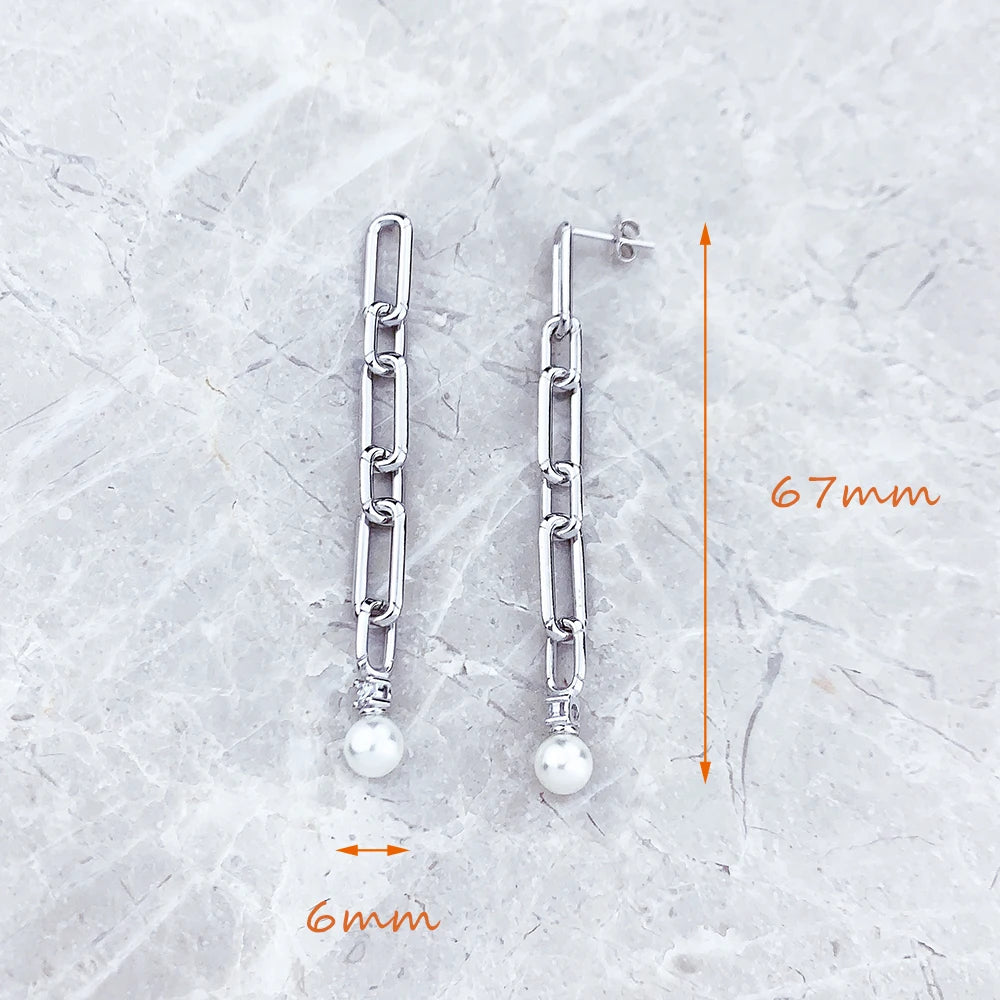 Damen-Ohrringe Perle Wassertropfen Vintage Eleganz aus Sterlingsilber