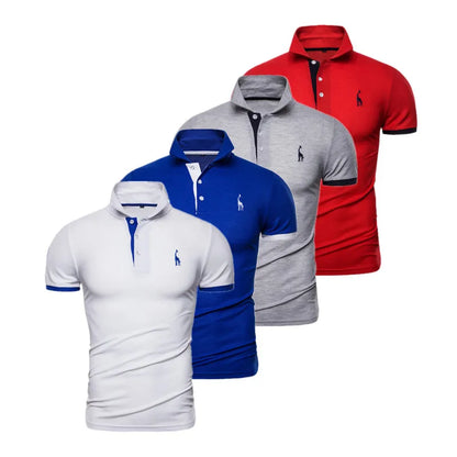 Elegantes Slim Fit Poloshirt Herren Stickerei Business Look