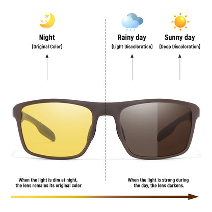 Sonnenbrille übergroß rechteckig polarisiert photochrom 154mm Sport