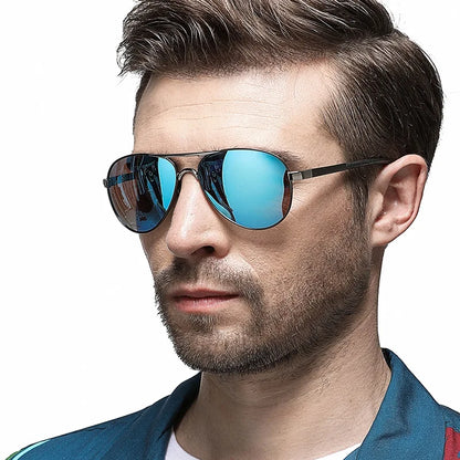 AOWEAR männer Luftfahrt Sonnenbrille Männer Polarisierte Spiegel Sonnenbrille für Mann HD Fahren Pilot Sonnenbrille lunettes de soleil homme