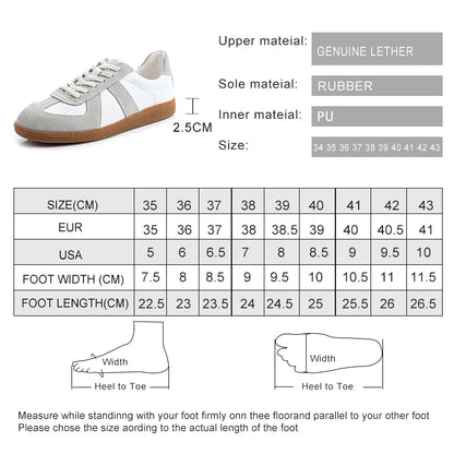 AIYUQI Damen Training Schuhe Leder Metal Toe Cap Flach