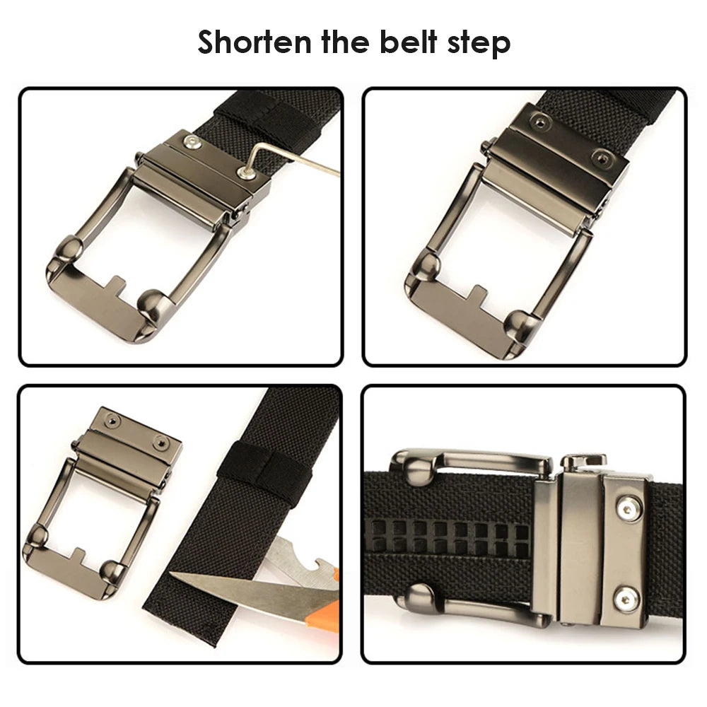 Herren-Taktischer Gürtel 3,8 cm Breite Aus Nylon 1100D mit Zinklegierungs-Schnalle