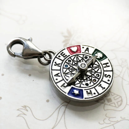 Damen-Charm-Anhänger Glücksrad Karma Sommer aus Sterlingsilber