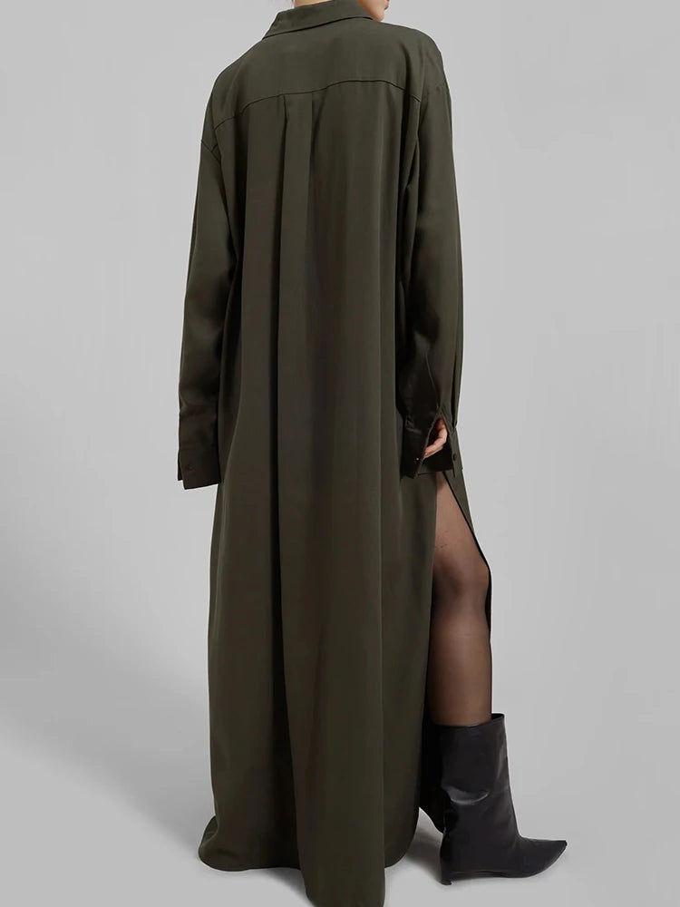 Eleganter Damen-Tunikablazer mit Reverskragen und langen Ärmeln im Patchwork-Design – ideal für die Straße
