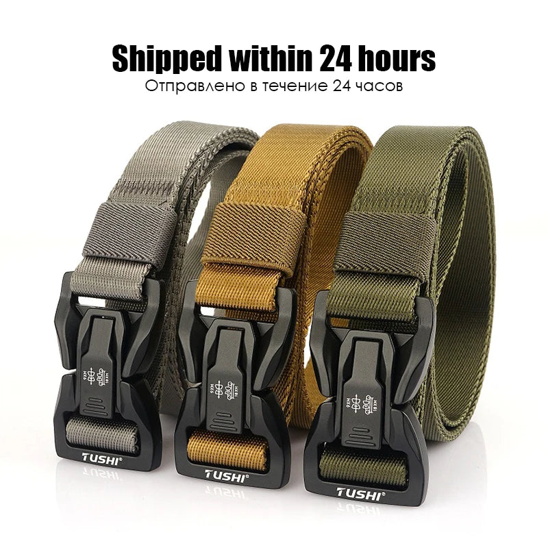 VATLY Techwear Nylon-Gürtel 2,5 cm Schnellverschluss Unisex Taktisch