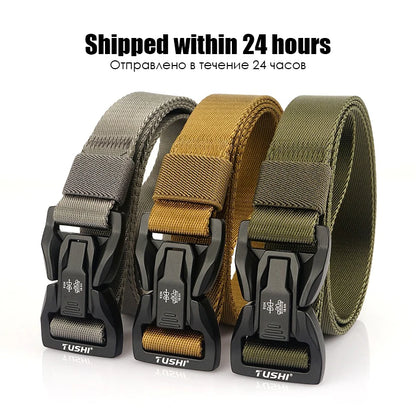 VATLY Techwear Nylon-Gürtel 2,5 cm Schnellverschluss Unisex Taktisch
