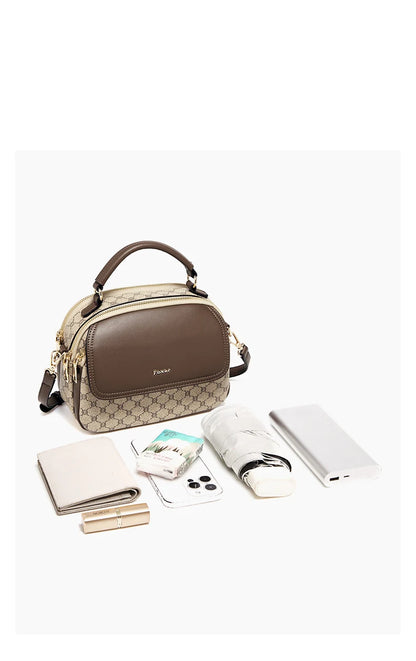 Damen Schultertasche aus PVC-Leder Im Vintage-Stil Crossbody