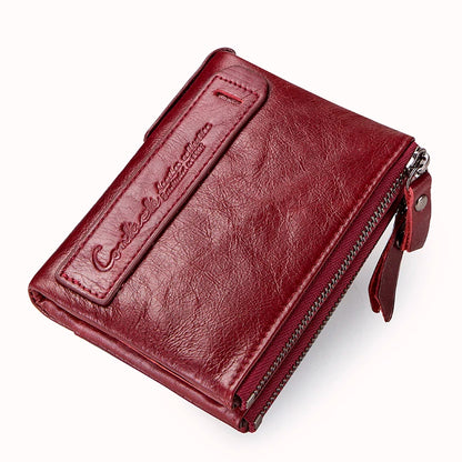 Herren Echtleder Geldbörse Reißverschluss Kartenhalter Luxus Designer Geldclip