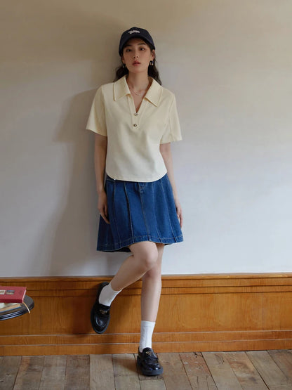 Lässiges Plus-Size-Set aus lockerem Shirt und Shorts für den Sommer – ideal als bequeme Freizeitkleidung im Y2K-Stil.