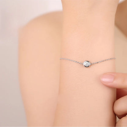 Damen-Armband mit Moissanit in Lünettenfassung
