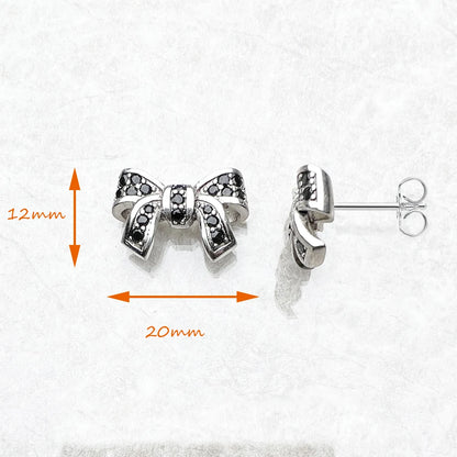 Damen-Ohrstecker Bogen Knoten glamourös aus Sterlingsilber