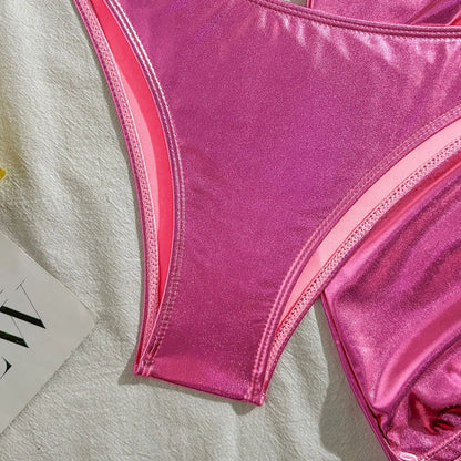 Push-Up-Bikini mit Strasssteinen und passendem Stirnband – ideal für Strand und Pool