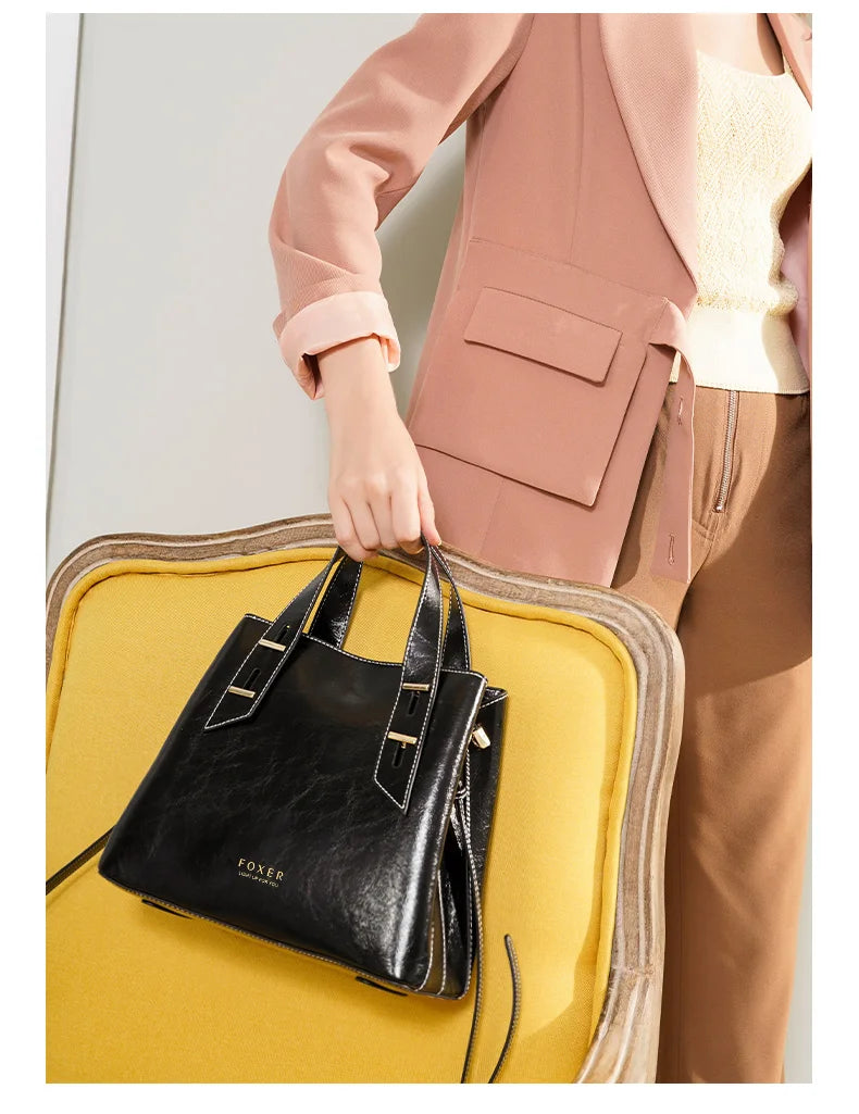 Damen Handtasche aus Split-Leder mit Crossbody Fashion Bags