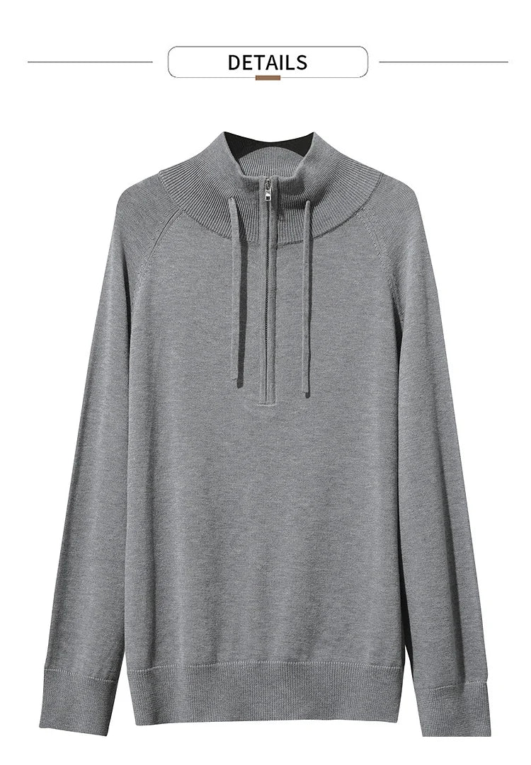 Damen-Rollkragenpullover locker Raglan Wolle-Mix Herbst-Winter