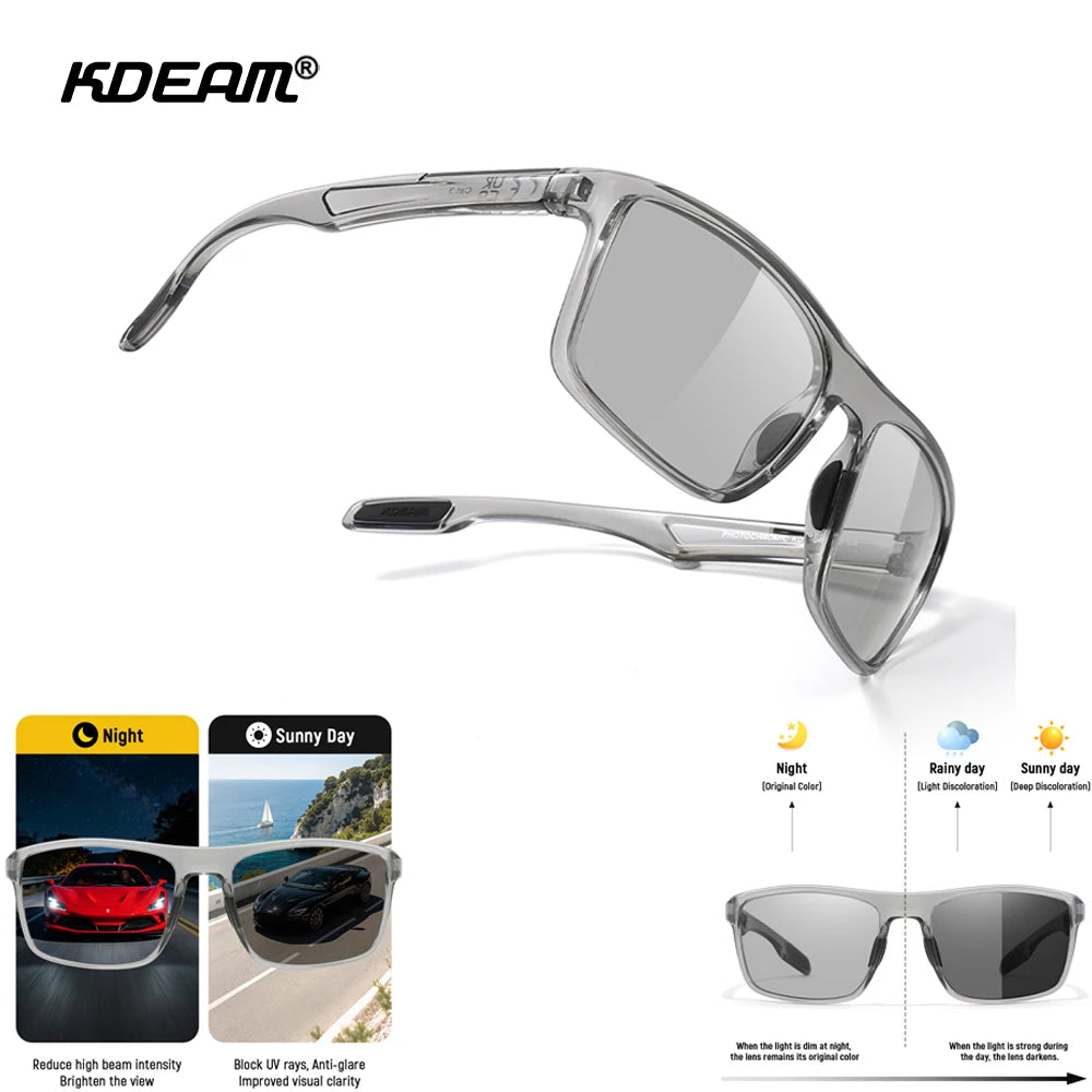 Sonnenbrille übergroß rechteckig polarisiert photochrom 154mm Sport