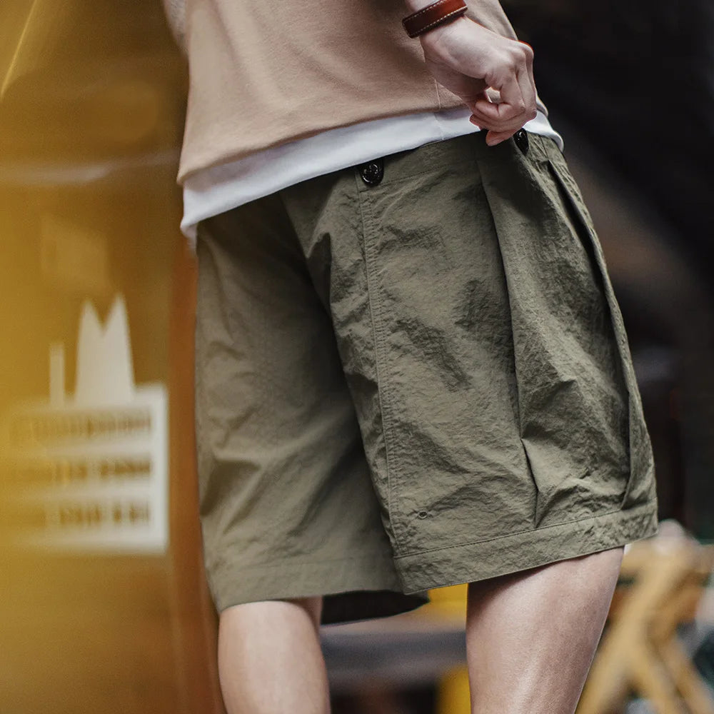 Herren Taschen-Shorts in Lässiger Grüner Farbe für den Sommer