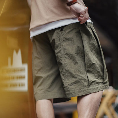 Herren Taschen-Shorts in Lässiger Grüner Farbe für den Sommer