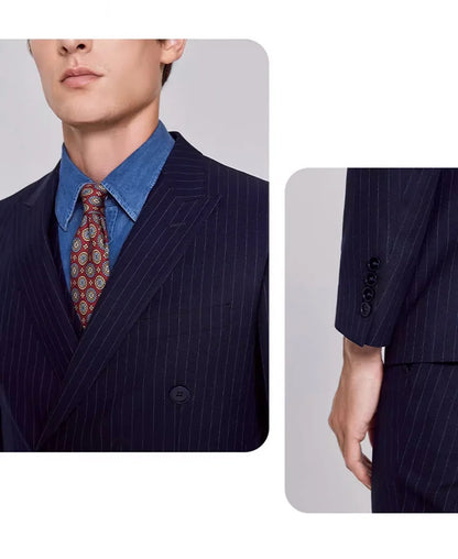 Eleganter Herrenanzug aus Leinen in Grün – Slim Fit Anzug mit Weste und Hose für Hochzeit oder Alltag