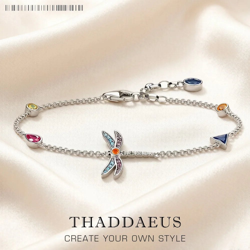Damen-Armband Libelle bunt Böhmen aus Sterlingsilber