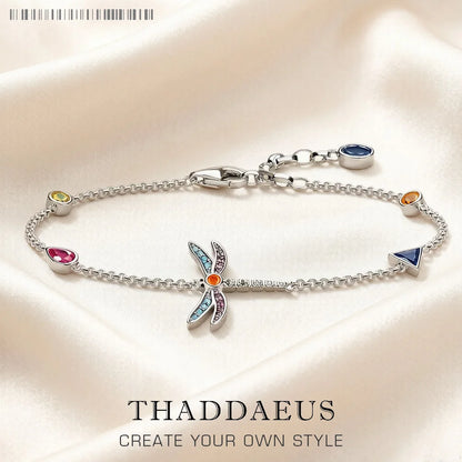 Damen-Armband Libelle bunt Böhmen aus Sterlingsilber