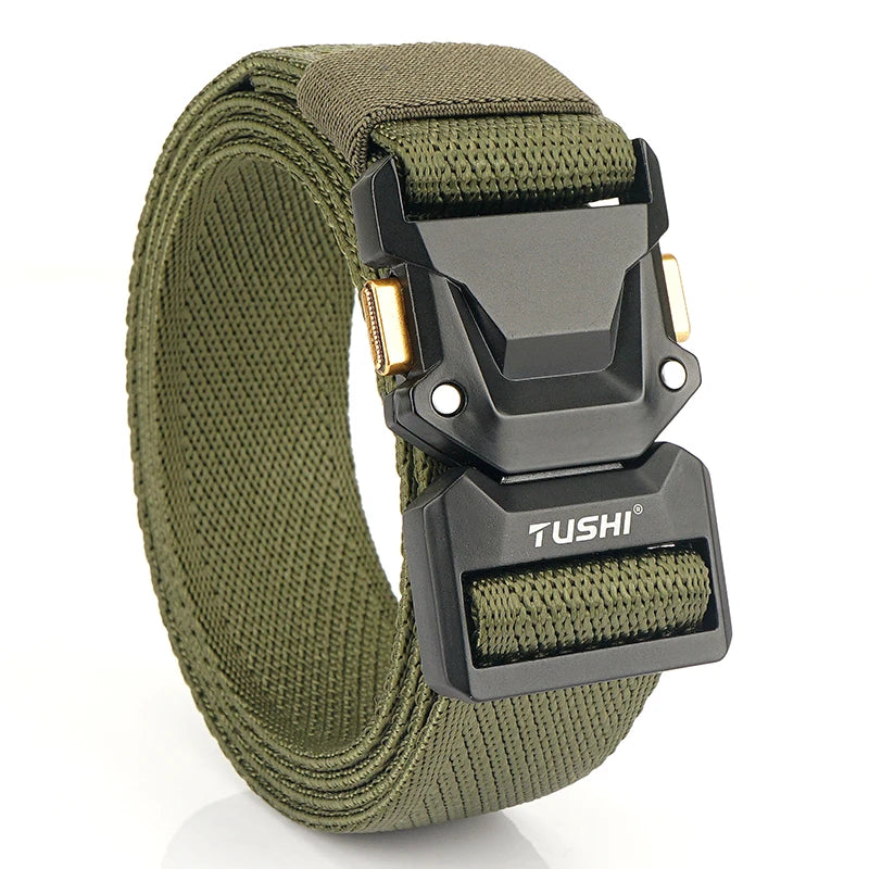 Unisex-Gürtel Mit Schnellverschluss Metall-Schnalle Breite 3,5 Zentimeter Geeignet Für Outdoor-Arbeit Und Freizeit