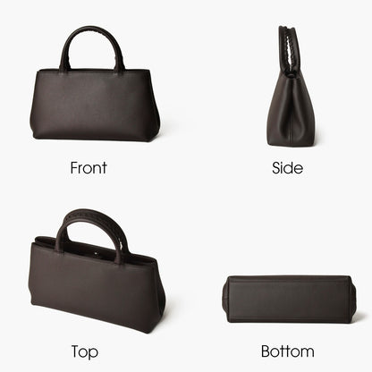 Mini-Tote aus Vollnarbigem Rindsleder | Top-Griff