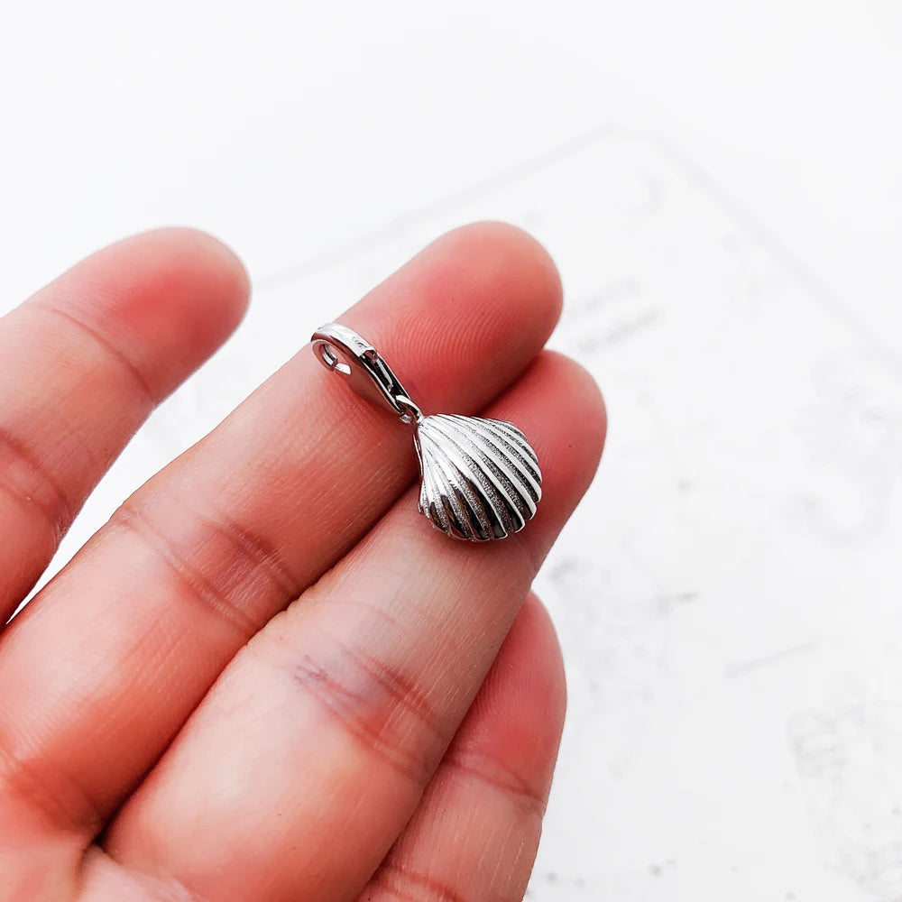 Damen-Charm-Anhaenger Muschel Strand aus Sterlingsilber