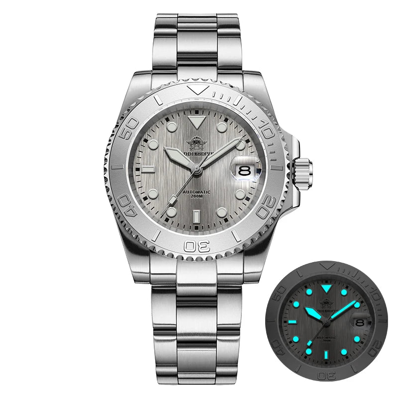 Herren-Taucheruhr mit 3D-Zifferblatt und NH35A-Automatikwerk