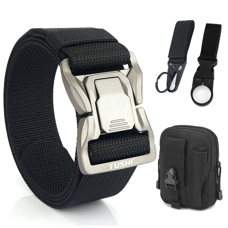 VATLTY New 4.3cm Tactical Outdoor Belt Tight Nylon Aluminum Buckle Quick Release Men's Military Belt Casual Wide Waistband Male