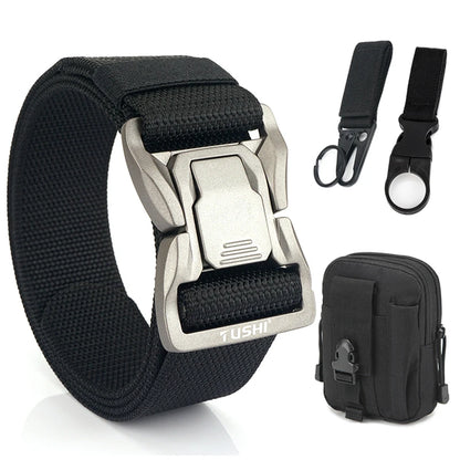 VATLTY New 4.3cm Tactical Outdoor Belt Tight Nylon Aluminum Buckle Quick Release Men's Military Belt Casual Wide Waistband Male