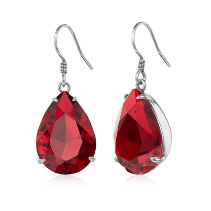 Damen-Ohrringe Tropfenform Aquamarin Blau Silber 925 Hochwertiger Luxus Schmuck Für Sie Geschenkidee