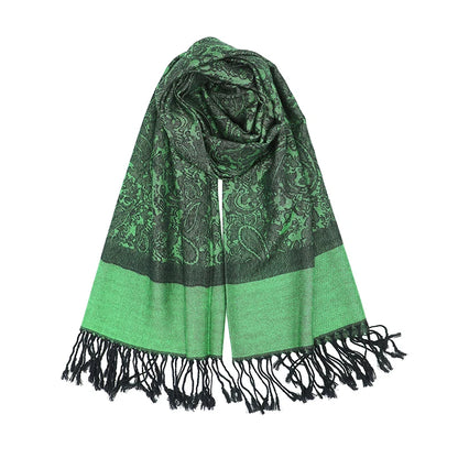 Damen Jacquard Schal ethnisch Kaschmir dick weich Halstuch Bandana Outdoor
