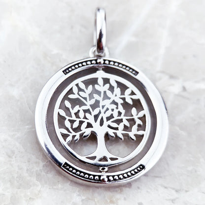 Damen-Charm-Anhänger Lebensbaum Liebe romantisch aus Sterlingsilber