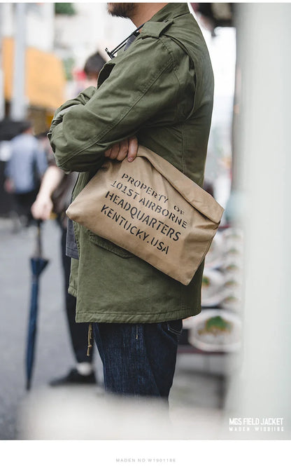 Herren Feldjacke Grüne Vintage-Armeejacke Lässige Windjacke Reverskragen Taschen Mantel