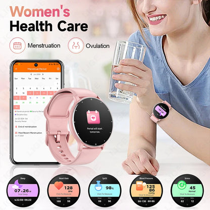 LIGE 2024 Neue Track Smart Uhr Männer Frauen Immer Anzeige Körper Temperatur Uhr BT Anruf Smartwatch Dame Smart Band Für Xiaomi