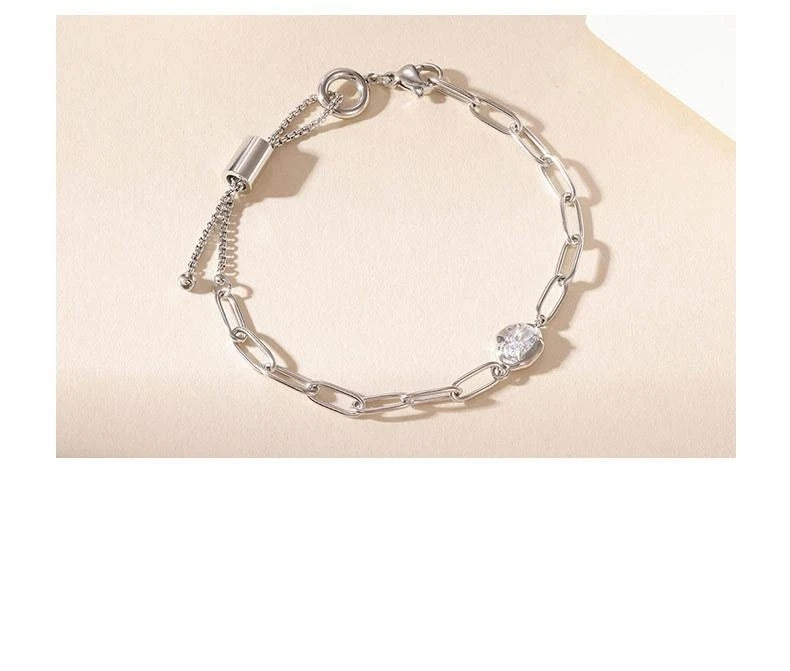 Damen-Kettenarmband mit Zirkonia in Birnenform
