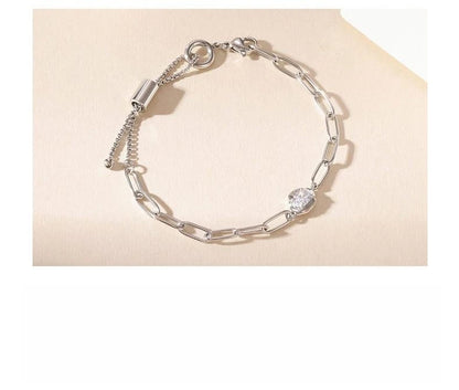 Damen-Kettenarmband mit Zirkonia in Birnenform