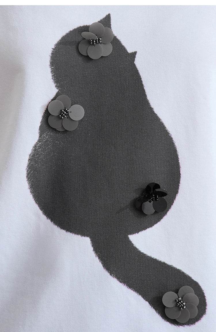 Damen T-Shirt im College-Stil aus leicht elastischem Lyocell mit minimalistischen Druck