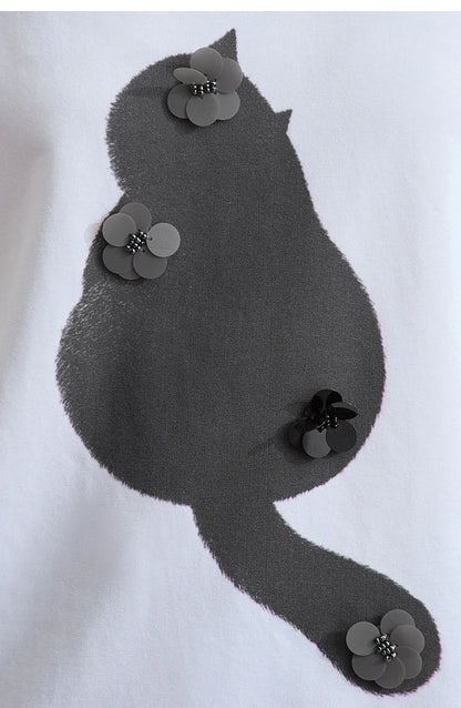 Damen T-Shirt im College-Stil aus leicht elastischem Lyocell mit minimalistischen Druck