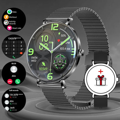 Damen Smartwatch mit 1,43 Zoll AMOLED Display und Herzfrequenzmonitor