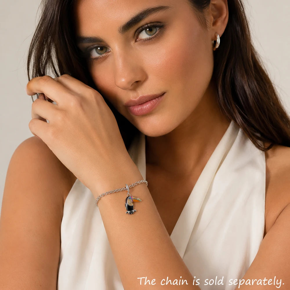 Damen-Charm-Anhänger Touca bunt süß aus Sterlingsilber