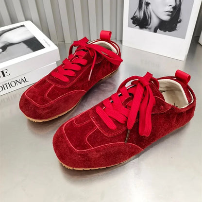 AIYUQI 2025 neue frauen flache schuhe Echt leder retro turnschuhe schuhe frauen Große größe modische Forrest Gump weibliche schuhe