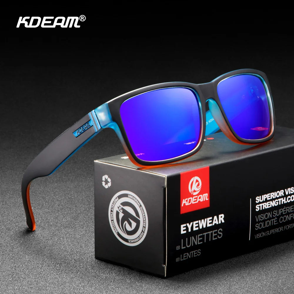 Sonnenbrille Sport polarisiert photochrom Fahren auffällige Farben Hartbox