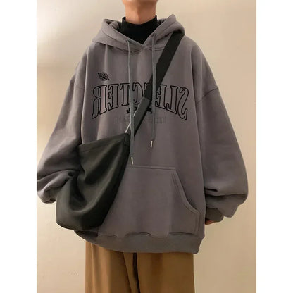 Herren Kapuzenpullover im Y2K Vintage Stil mit Taschen für den Herbst