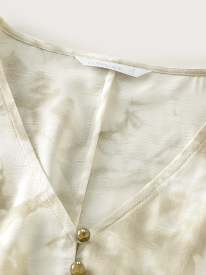 Damen Vintage T-Shirt mit Kontrastnähten und Rundhalsausschnitt – Lässiger Schnitt aus atmungsaktivem Baumwollmix für einen schicken Freizeitlook