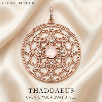 Damen-Anhänger Lotus Roségold romantisch aus Sterlingsilber