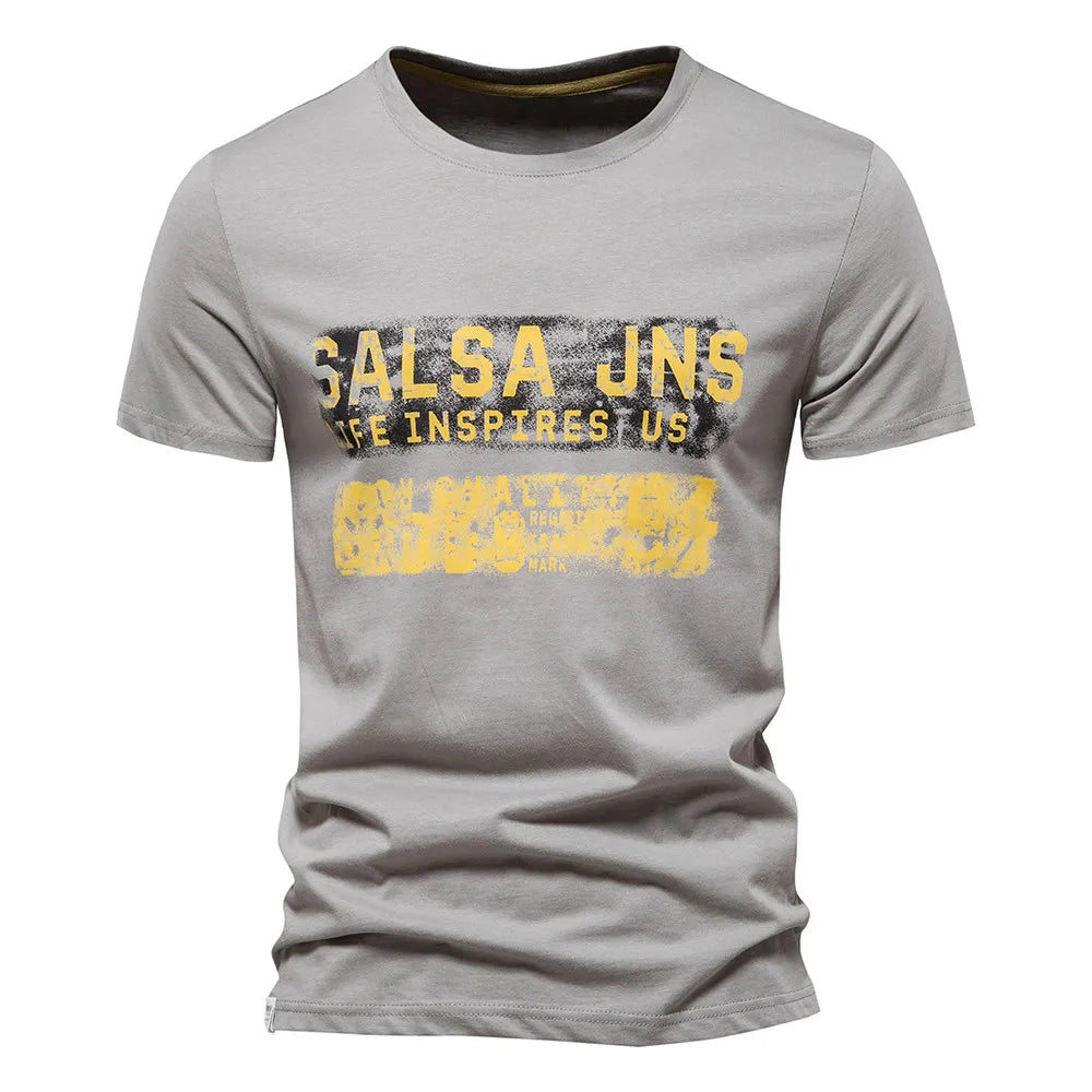 Herren T-Shirt aus 100 Prozent Baumwolle mit modischem Druck im Slim Fit